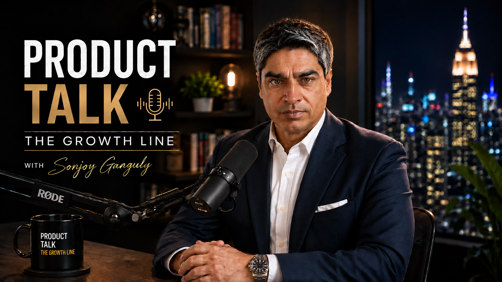 Sonjoy Ganguly recording the Product Talk podcast